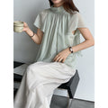 Summer Korean Designer Chiffon Tie-Front Shirt