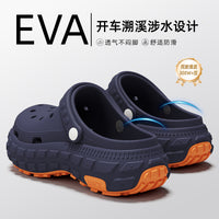 洞洞鞋男款夏季外穿新款eva厚底增高户外开车溯溪凉拖鞋男批发