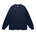 ARTIE Men's American Retro Pure Cotton Distressed Washed Loose Fit Long Sleeve T-Shirt