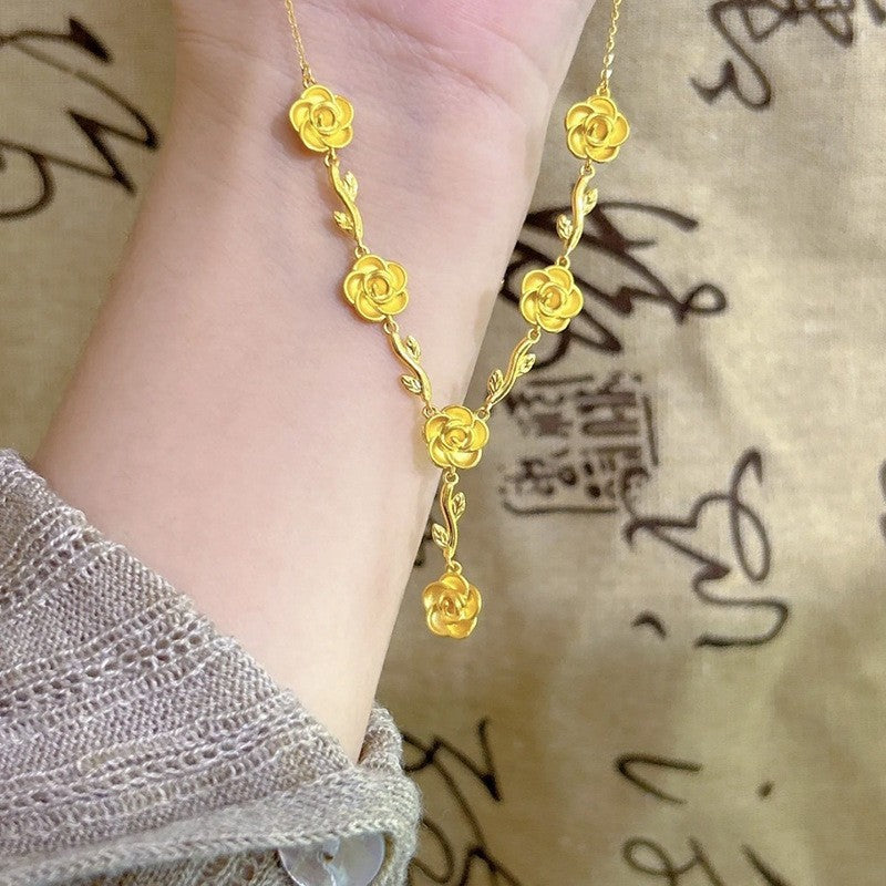 French Vintage Zircon Heart Necklace - view 9
