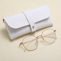 Glasses Case Sunglasses Box Sunglasses Box Leather PVC Buttoned Soft Bag Glasses Case Presbyopia Wholesale Leather Storage Box