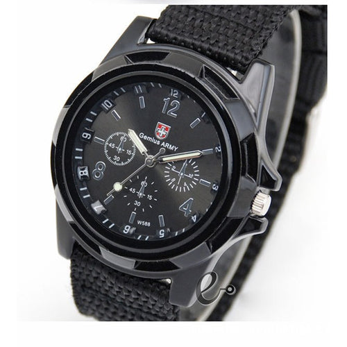 Overseas Fashionable Nylon With Men Watch Fabric Belt Military Watch Trendy Glow Hand Sports Watch Unisex Watch