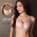 69136薄款睫毛蕾丝聚拢显廋软钢圈调整型内衣女可拆卸美胸带文胸