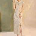 New Chinese Style Beaded Cheongsam Dress ZX P0402