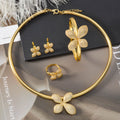 Overseas Droid Butterfly New Premium Rhinestone Flower Bead Collar Western Fashionable Banquet Party Rhinestone Accessory Women