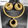 Western Middle East Africa New Import Wedding Gold Plated Set Classic Fashionable Women Earrings AliExpress Export