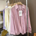 Women's Summer Casual Fashion Tencel Sun-Protection Lightweight Cardigan + Shirt + Ja - White
