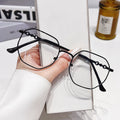 Anti-Blue-Light Photochromic Glasses Student Prescription Glasses Unisex Versatile Premium Metal Polygon Plano