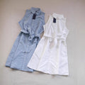 RL Pony Embroidered Sleeveless White Cotton Shirt Dress