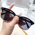 Overseas Classic 3016 Sunglasses Retro Stud Browline Half-Rim Sunglasses Trendy Men Glasses Driving Company Machine