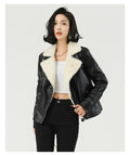 Women's Fashion Lined Cropped Jacket 2026 | Trendy Jacket - Black