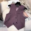 Fall-Winter Office Fashion Vest Jacket + Vest + Pants 2-Piece Set