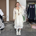 Women's Summer Bohemian Ethnic Lace Patchwork Dress + Camisole + Skirt 2-Piece Set 20