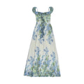 French Monet Garden Green Ruffle Dress, Seaside Vacation