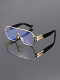 Metal Pilot Plano Glasses 2026 New Anti-Blue Trendy Fashionable Trendy Men Premium Frame Glasses