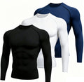 european size tight-fitting long-sleeved men's sports running sports training basketball bottoming t
