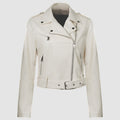 Women's Minimal Lapel Collar Cropped Belt Jacket 2026 | Trendy Jacket - Red