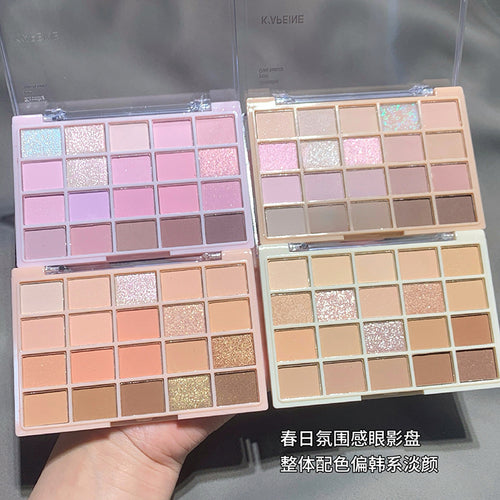 K'APEINE春日20色眼影盘韩系氛围感彩妆盘腮红腮紫高光卧蚕两用