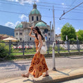 Bali Vacation Beach Long Dress, Sanya Travel Style