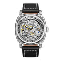 Drop Ship Item Time Watch Men Mechanical Movement Self-Winding Mechanical Retro Flower Pattern Carve Engrave Mens Watch Waterproof