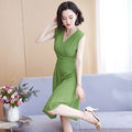 Black Mesh Sleeveless Dress, Petite Slimming 2026