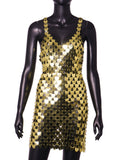 2026 Hot-Selling Metal Sequin Patchwork Bodycon Heart Print Dress, Stage Wear HD21187