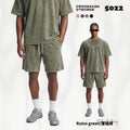 Streetwear 305g Washed Distressed Cotton Shorts