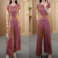 Summer Casual Elegant Pants + Top 2-Piece Set