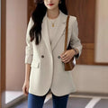 Women's Fall Casual Elegant Petite Blazer + Top 2026 | Casual Blouse - Black