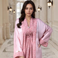 Women's Long Sleeve Dress + Cardigan 2-Piece Set 2026 | Layered Cardigan - Sakura Pink