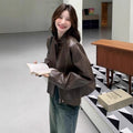 Women's Fall Petite Jacket 2026 | Trendy Jacket - Brown