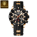 Swiss Brand Multifunction New Mens Watch Silicone Band Quartz Watch Live Export Bestseller Drop Ship
