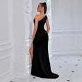 Women's One-Shoulder Patchwork Sexy Premium Socialite Evening Gown
