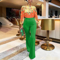 Casual Fashion High Waist Fitted Wide Leg Pants