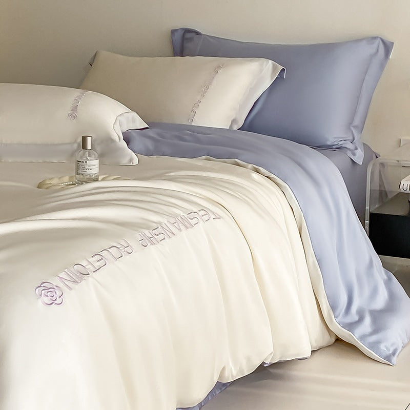 Ming Grey Milk Tea Cooling Fabric 4-Piece Bedding Set - view 4