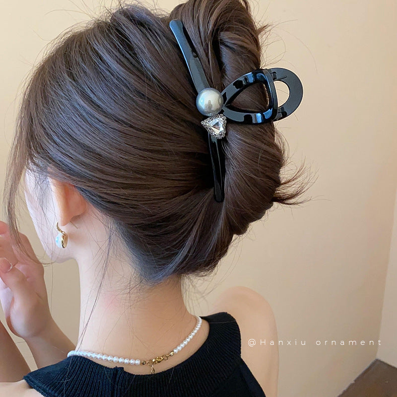 French Black Pearl Hair Claw Clip - view 4