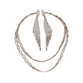 Star Band Layered Full Diamond Double-Layer Cutout Jewelry Set Wedding Gathering Party Necklace Light Luxury Niche Necklace Women