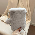 Fall/Winter New Plush Phone Bag Korean Solid Fuzzy Hanging Cord Bag Versatile Crossbody Coin Purse