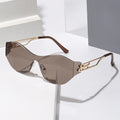 Western Sunglasses One-Piece Rimless Street Snap Cool Avant-Garde Futuristic Sunglasses Live Bestseller Sunglasses