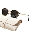 Metal Round Sunglasses Sun-Proof Versatile Personality New Import Western Trendy Influencer Premium Sunglasses