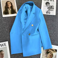 Women's Fall Elegant Slimming Blazer + Top 2026 | Casual Blouse - Orange Red