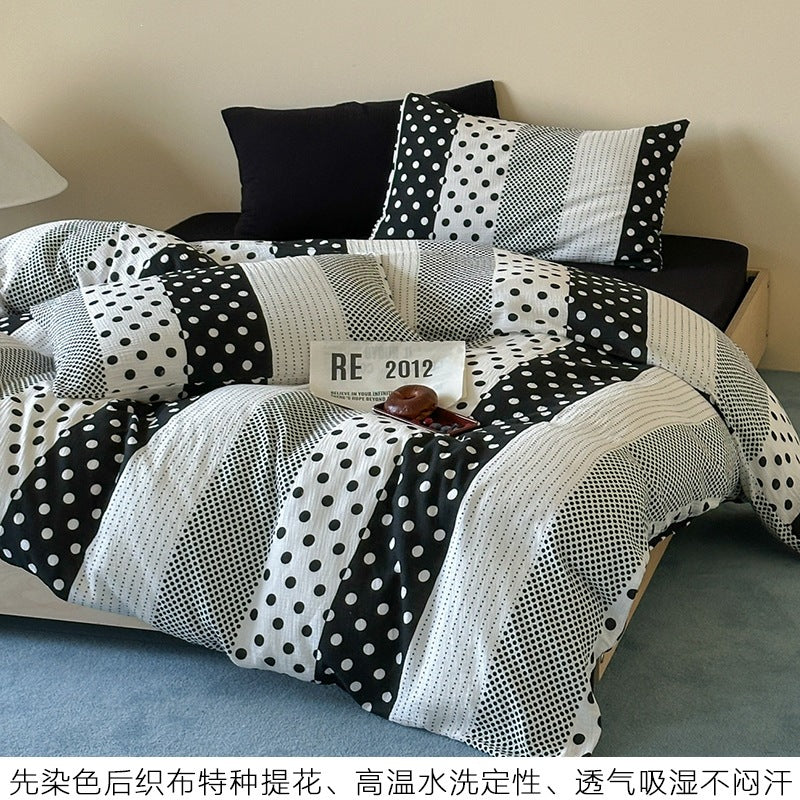 Sailor Holiday Striped Crinkle-Gauze Cotton 4-Piece Bedding Set - view 5