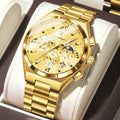Swiss Brand New Chronograph Time Fashionable Watch Glow Waterproof Men Watch Live Export Bestseller Drop Ship