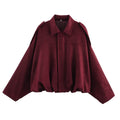 Women's Lapel Collar Jacket 2026 | Trendy Jacket - ArmyGreen