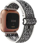 For Fitbitversa1 / 2 Band Day Lettering Clasp Jacquard Wrist Strap Nylon Ethnic Style Smart Capable Folding Buckle