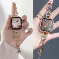 Fits Apple watch Apple Band Pair Heart Metal Rhinestone Apple Watch Band Overseas Pro Supply
