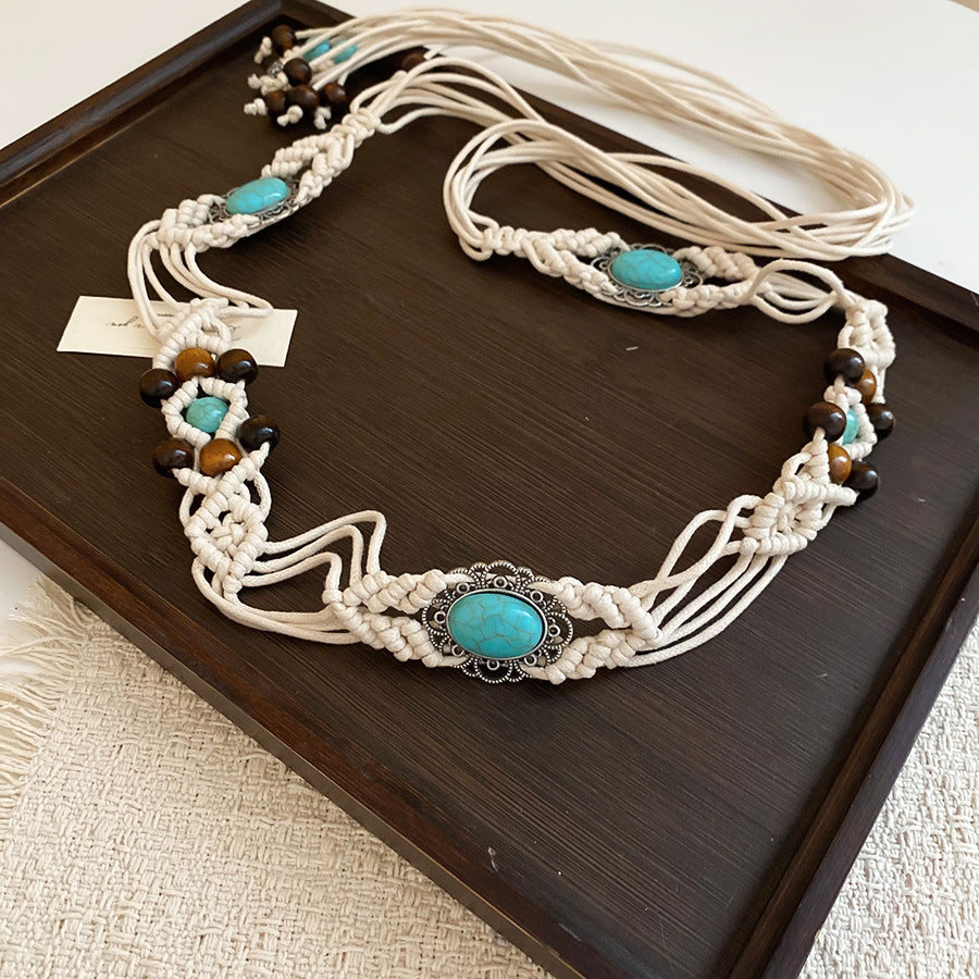 Bohemian Wooden Bead Waist Chain - view 12