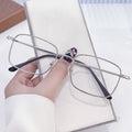 Si Pattern Gold Silk Glasses Men Face-Slimming Metal Fine Frame Photochromic Plano ins Stylish Prescription Glasses Frame