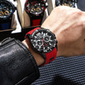 Swiss Brand Multifunction New Mens Watch Silicone Band Quartz Watch Live Export Bestseller Drop Ship