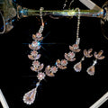 Ethiopia Nano Flower Vine Fairy Women Breeze Rhinestone Flower Teardrop Jewelry Set Wedding Banquet Necklace Light Luxury Niche Necklace